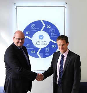 James Hogg, the newly appointed Operations Director at TC Facilities Management, with Richard Chappell, CEO. James Hogg, the newly appointed Operations Director at TC Facilities Management, with Richard Chappell, CEO.